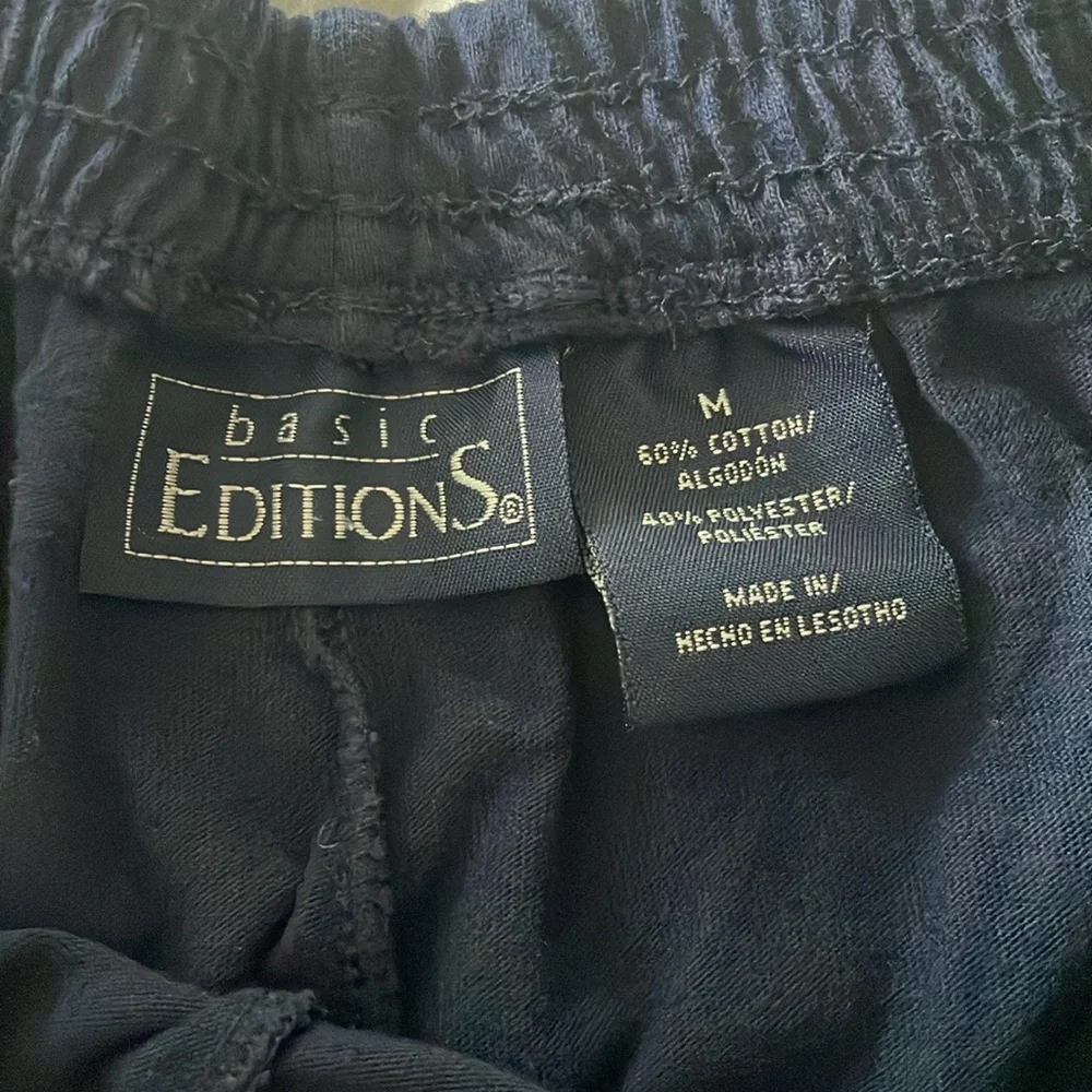 Men’s Basic Editions Cotton Lounge Shorts Bundle Size Medium Navy and Gray - Picture 3 of 9